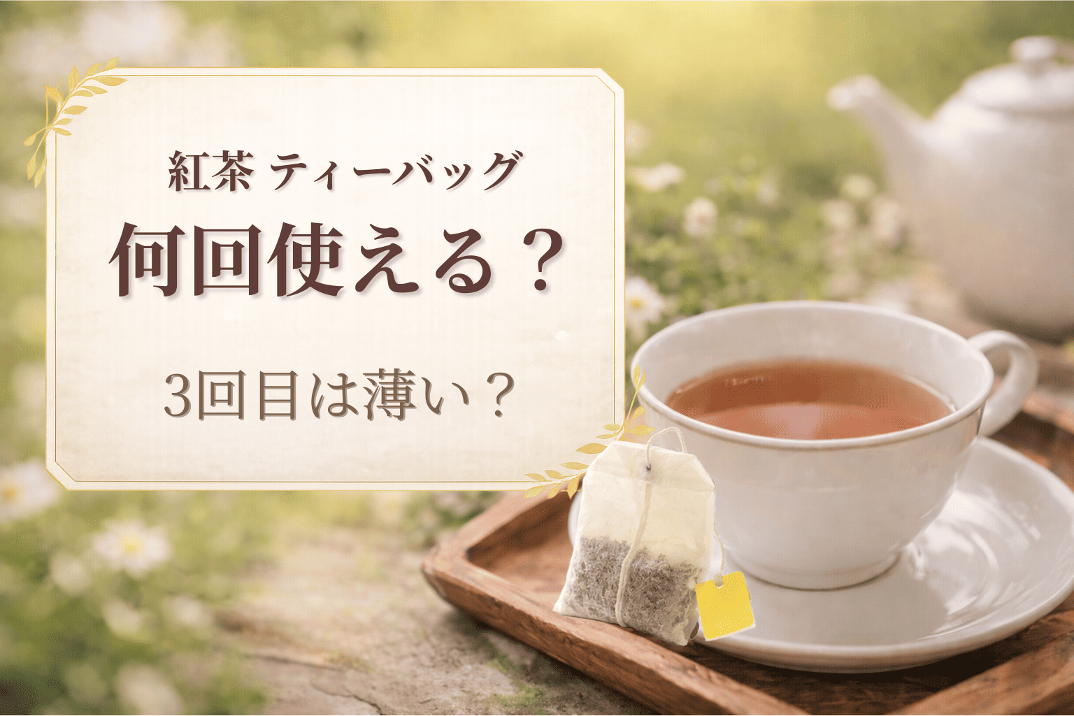 紅茶 ティーバッグ 何回まで