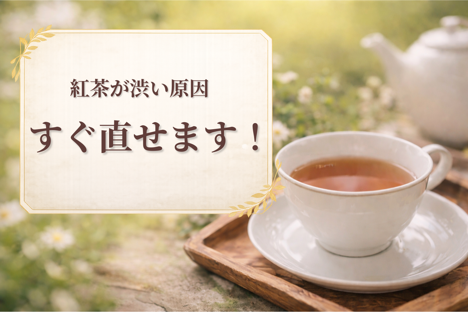 紅茶が渋い原因をすぐに直して解決!