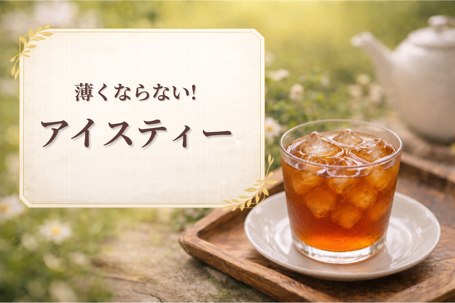 ティーバッグで作る薄くならないアイスティーのアイキャッチ画像