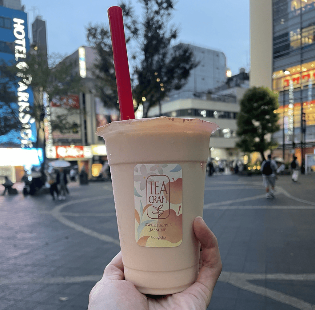 ゴンチャ TEACRAFT 第4弾 蜜りんごジャスミンのアイスのミルクティー
