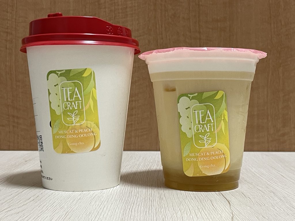 TEACRAFTの第2弾。それぞれホットとアイスのミルフォティーです。